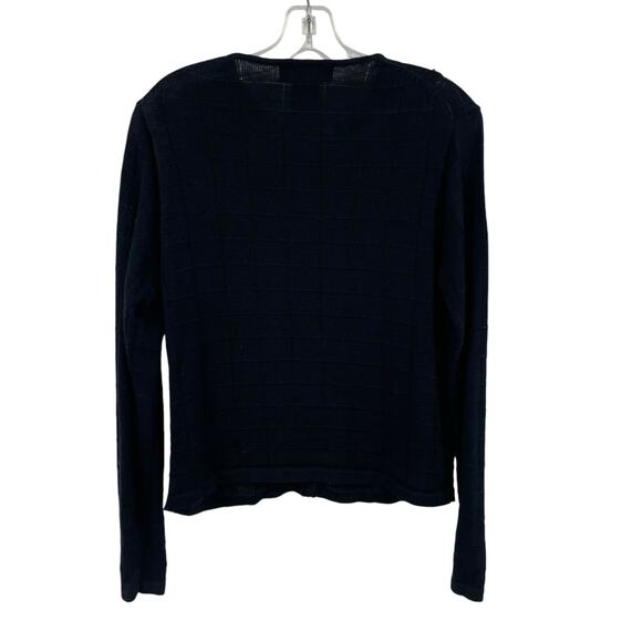 Vintage Babette Ballinger Button Up Floral Embellished Cardigan Black Medium - Picture 5 of 5